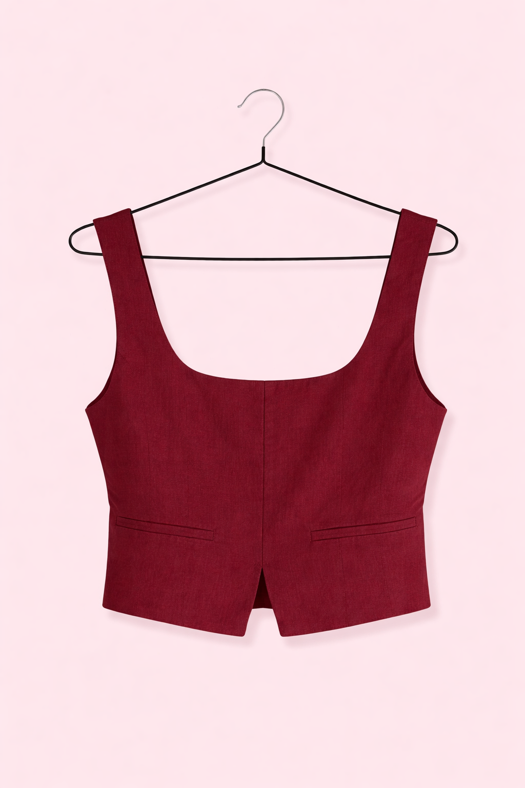 Burgundy Cropped Blouse